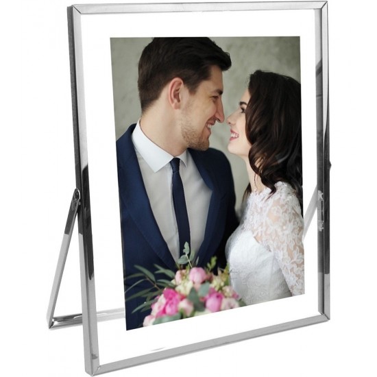 Porta 15x20cm Retrato Inox Prata